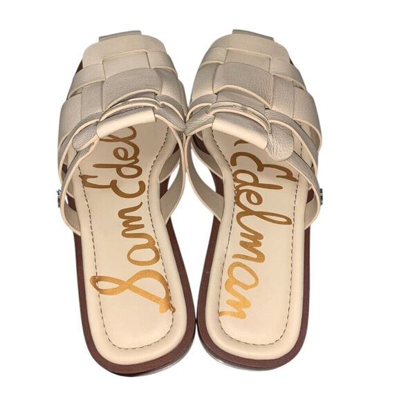 SAM EDELMAN • Linen Leather Dina Fisherman Mule sz 9.5 - Picture 3 of 10